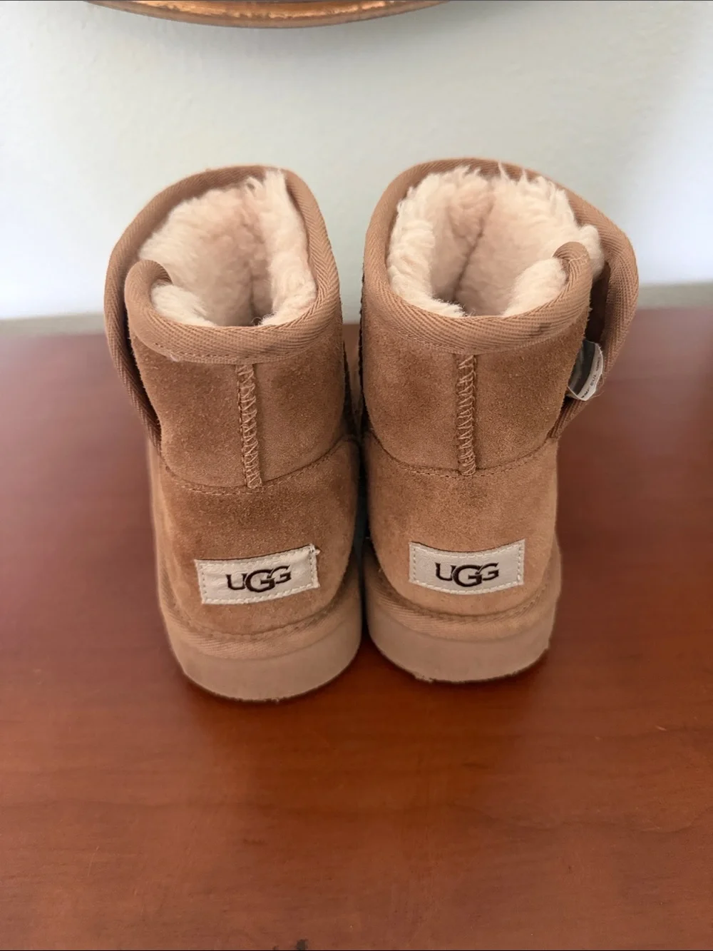 UGG Kids Chestnut Suede Shearling Boots